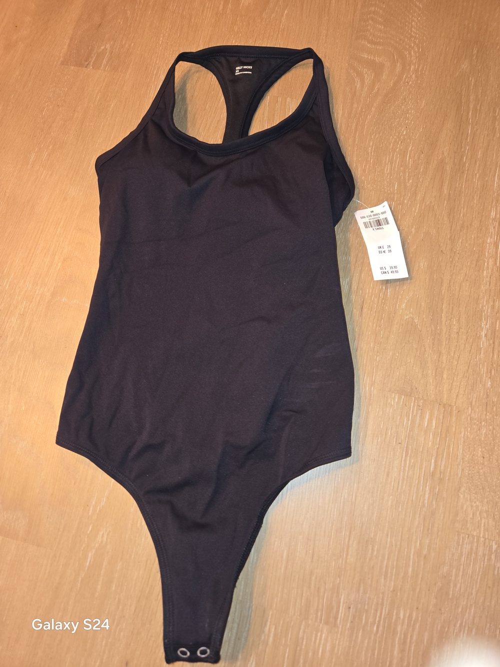 Womens Sz Xs Gilly Hicks Racerback One-Piece Bodysuit New Built In Bra